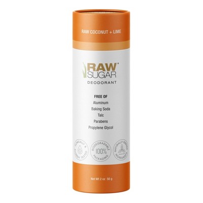 Raw Sugar Raw Coconut + Lime Aluminum Free Deodorant  - 2oz