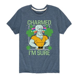 Boys' - SpongeBob Squarepants - Charmed I'm Sure Short Sleeve Graphic T-Shirt - 1 of 4