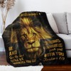 Christian Gifts for Men, Blanket Printed with Lion & Bible Verse, Religious, Christmas, Birthday Gifts for Men - 4 of 4