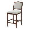 Homy Casa 2-Pack Counter Height Stools with Upholstered Seat, Rubber Wood Frame, Cherry - 2 of 4