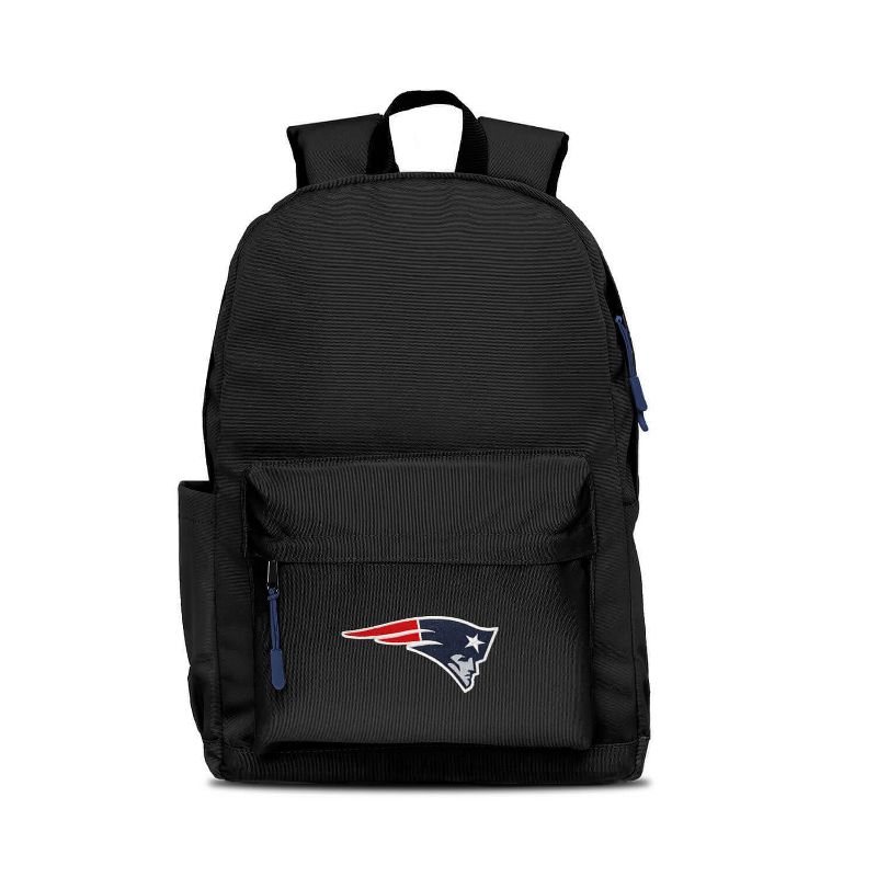 NFL New England Patriots Campus Laptop Backpack - Black, 1 of 2