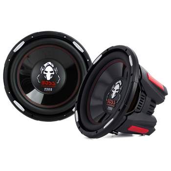 BOSS Audio Systems Phantom 12-Inch 2300 Watts 4 Ohm Dual Copper Voice Coal Car Audio Stereo Subwoofer Speakers with Poly Injection Cone (2 Pack)