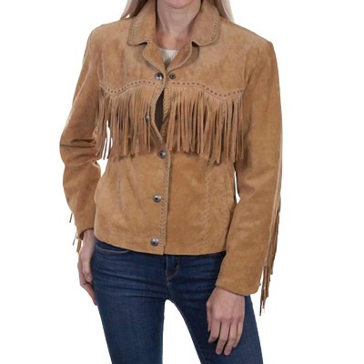 Women's Suede Fringe Jacket - Scully