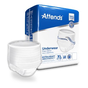 Attends Care Disposable Underwear Pull On with Tear Away Seams X-Large, APV40100, 25 Ct - 1 of 4