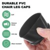 Unique Bargains Non-Slip PVC Chair Leg Caps Floor Protectors for Folding Chairs Black - 2 of 4
