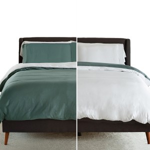 Cariloha Sateen Color Block Duvet Cover - 1 of 4