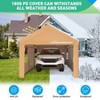 10x20FT Heavy Duty Carport, Portable Car Canopy With Roll-up Door and Sidewalls, UV Resistant  Garage Party Tent, Carport Shelter for Car - 4 of 4