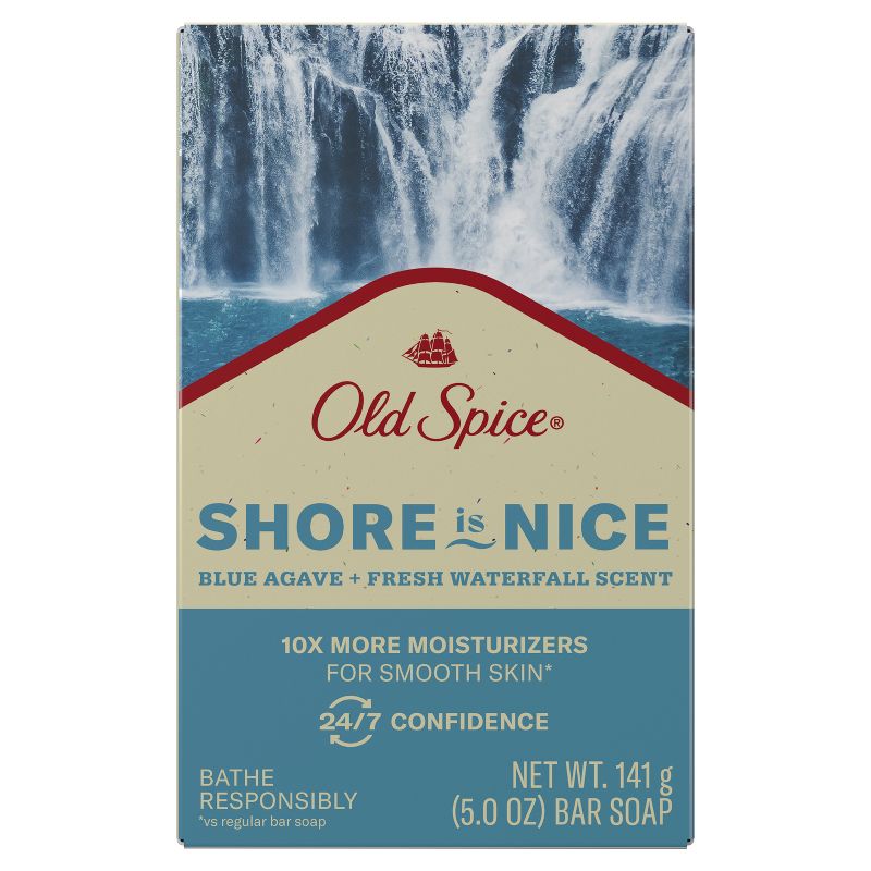 Old Spice Premium Bar Soap - Blue Agave &#38; Fresh Waterfall Scent - 5oz, 1 of 10