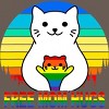 Adult Design By Humans Free Mom Cat Hugs Pride Sunrise By Avocato Racerback Tank Top - 2 of 2