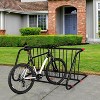10-Holder Double Sided Grid Bike Racks - Heavy Duty Bicycle Rack Garage Floor, Freestanding Bicycle Floor Parking Stand for Streets & Schools - 3 of 4