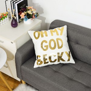 PiccoCasa Polyester Blend Soft Outdoor Decorative Pillow Cover Gold 18" x 18" 1 Pc - 1 of 4