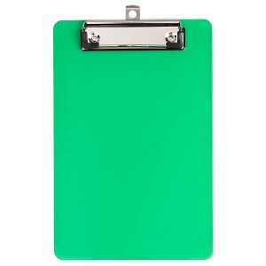 JAM Paper 6" x 9" Small Plastic Memo Clipboards with Low Profile Metal Clip - Mini - 1 of 4