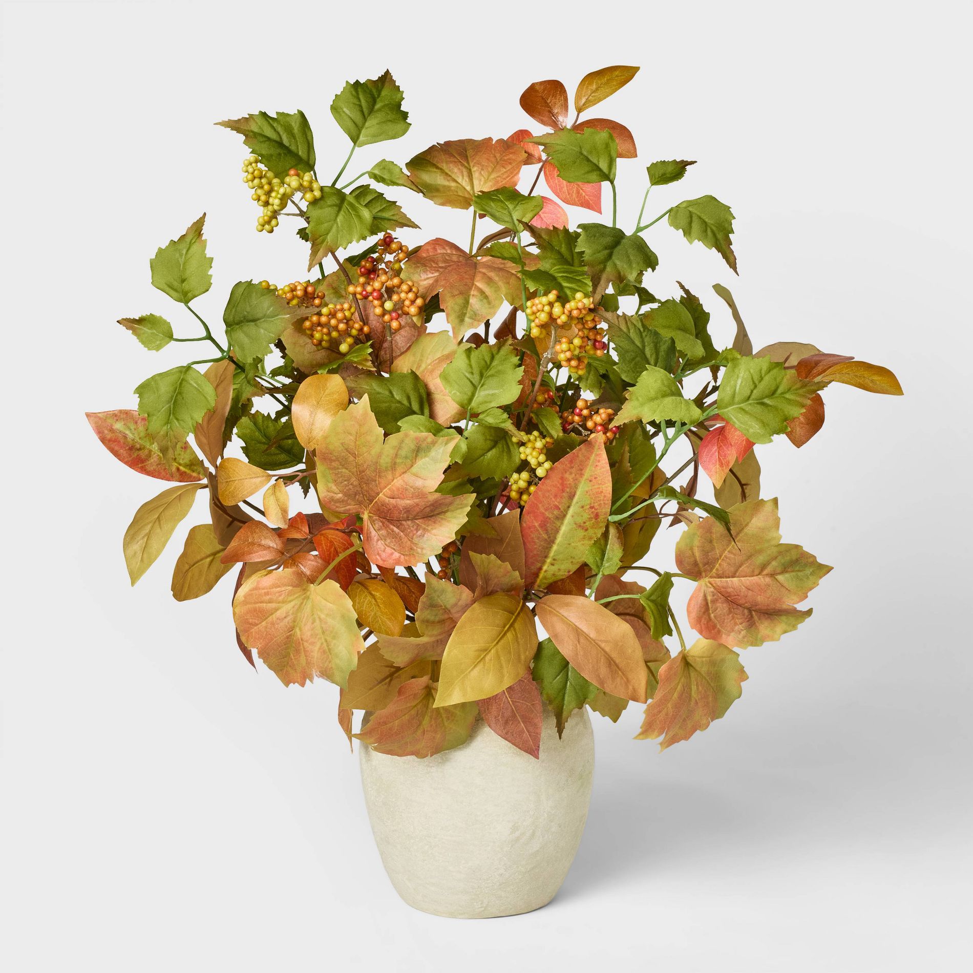 18" Fall Artificial Leaf Arrangement - Threshold™ designed with Studio McGee