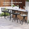 Pellebant 2pc Aluminum Outdoor Swivel Bar Stools with Sunbrella Cushion Patio Counter Height Barstools - 4 of 4