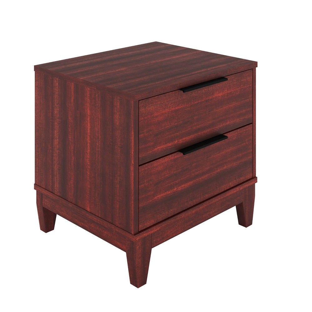 Photos - Storage Сabinet Mackay 2 Drawer Easy Glide Modern Nightstand Cherry - Boyd Sleep Eco Dream