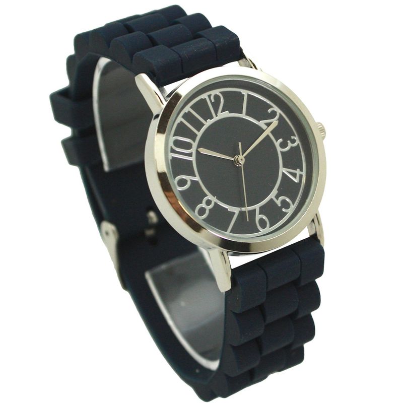 OLIVIA PRATT PETITE STAINLESS STEEL SILICONE STRAP WATCH, 5 of 7