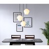 Elegant Lighting Gene 3 light Chrome and Frosted white glass pendant - 2 of 4