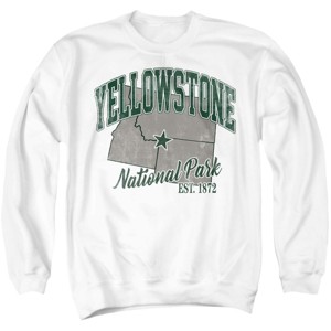 Men's Yellowstone National Park State Line Crewneck Sweatshirt - 1 of 4