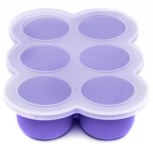 WeeSprout Silicone Freezer Tray w/ Clip on Lid Perfect Food Storage Container for Homemade Baby Food - 1 of 4