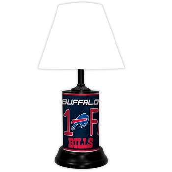 NFL 18-inch Desk/Table Lamp with Shade, #1 Fan with Team Logo, Buffalo Bills