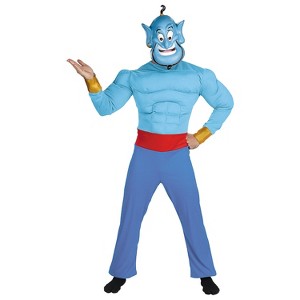 Mens Genie Muscle Costume - Large/X Large - Blue - 1 of 2