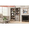 Home Office 5 Tier Book Shelf with Cabinet, 68.7" Tall Modern Farmhouse Bookcase w/ Doors and Adjustable Shelf, Wooden Storage Organizer Shelving Unit - 2 of 4