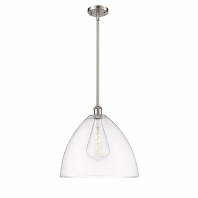 Bristol Glass - 1 Light Pendant In Industrial Style-16.75 Inches Tall and 16 Inches Wide