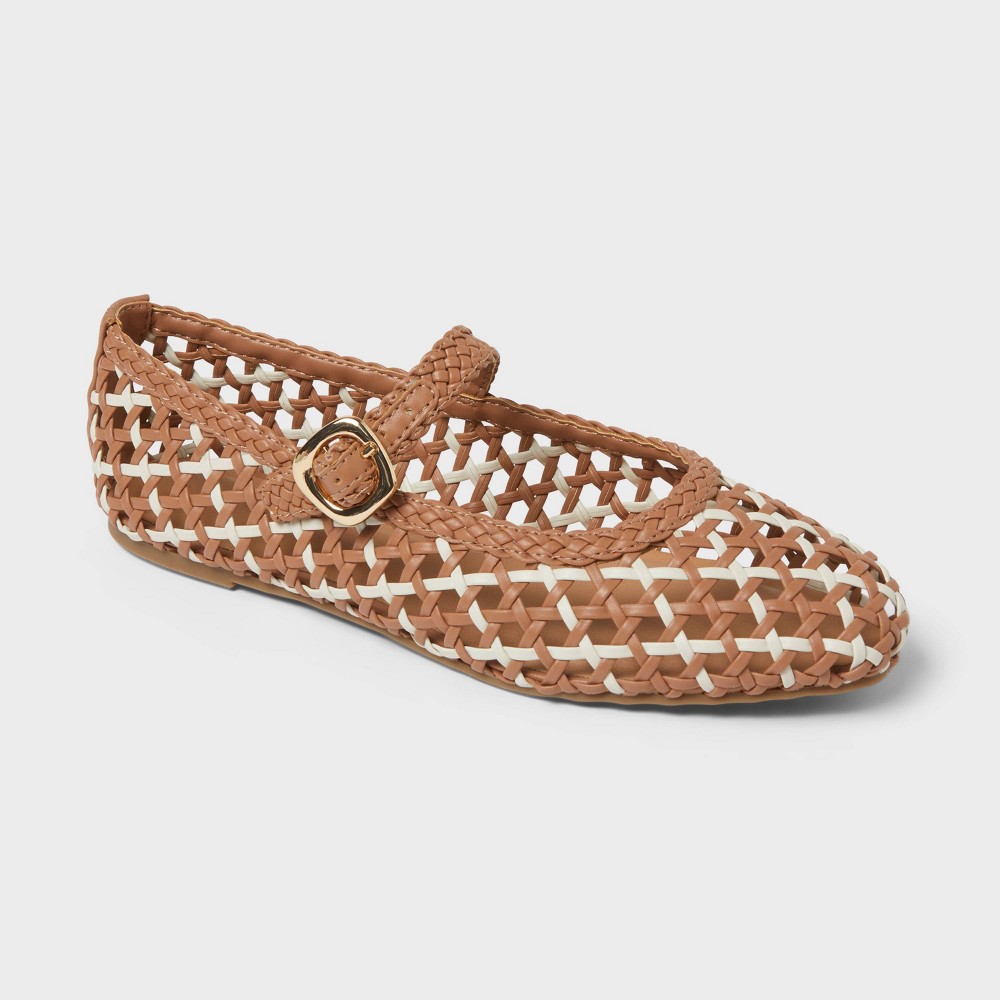 Women's Royce Mary Jane Shoes with Memory Foam Insole - Universal Thread™ Cognac 12