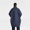 KBB by KAHLANA Women's 'The Duvet Trench Coat' - Navy Blue - 2 of 2