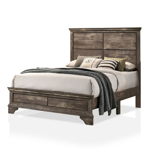 Queen Jacobia Multi-panel Headboard Design Panel Bed Gray - Homes ...