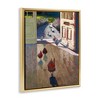Stupell Industries Chickens Strolling Through Farmhouse Doorway Contemporary Strokes Floating Frame Canvas Art - 2 of 4