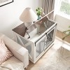 NicBex 37Inch Dog Crate Farmhouse Decorative Dog House Dog Cage with Flip-Up Top and Internal Dividers,Sliding Barn Door,Indoor Use,White - 4 of 4