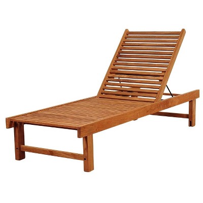 Nias Patio Teak Wood Patio Chaise Lounge Chair - International Home Miami