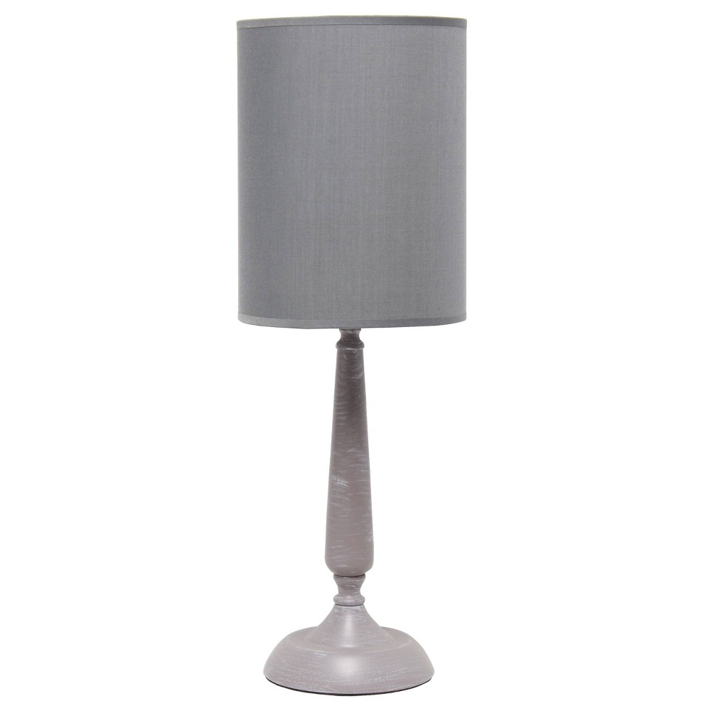 Photos - Floodlight / Street Light Traditional Candlestick Table Lamp Gray - Simple Designs