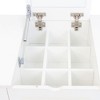 Modern Vanity Desk with Mirror, Makeup Vanity Desk with 4 Drawers and Storage Shelves, Dressing Table with Metal Stool - 4 of 4