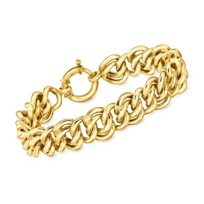 Ross-Simons 18kt Gold Over Sterling Double-Curb Link Bracelet
