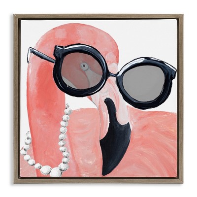 Stupell Industries Flamingo with Glam Pearls, 25" x 25"