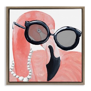 Stupell Industries Flamingo with Glam Pearls, 25" x 25" - 1 of 4