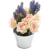 Juvale 6 Pack Galvanized Metal Buckets with Wooden Handles for Decoration (4.5 x 5.75 in) - 2 of 4
