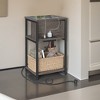 End Table with Built-in Charging Station 3-Tier Nightstand with USB Ports and Power Outlets Side Table for Living Room - 2 of 4