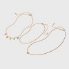 Girls' Multi Hearts Initial Necklace Set - art class™ - 2 of 3