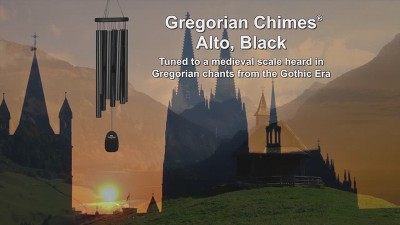 Gregorian Baritone Silver and Ash Wood Wind Chime