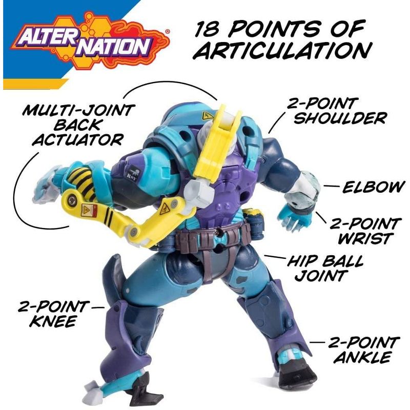 Panda Mony Toy Brands Alter Nation 6.5 Inch Phase 1 Action Figure | Sabotage, 3 of 5