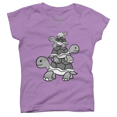 Girl's Design By Humans Cute Turtle Tortoises Ocean Love Sea Turtles T-Shirt By animalshop T-Shirt
