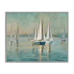 Stupell Industries Traditional Sailboats Relaxed Waters Framed Giclee Art - 1 of 4