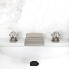 Munora Deck Mount Widespread Waterfall Bathroom Sink Faucet with 2 Crystal Handles, Brushed Nickel Finish - 2 of 4