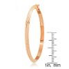 Steeltime Ladies stainless steel diamond cut hoop earrings. Color Options: Gold, Rose Gold - 3 of 4