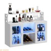 LED Coffee Bar Cabinet with Power Outlets - Storage Buffet for Living & Dining Rooms - 2 of 4