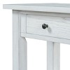 GlasFlength Console Tables Retro Entryway Table with Drawer and Shelves Elegant Design for Living Room Hallway, White, 36"*14"*30.5" - 3 of 4