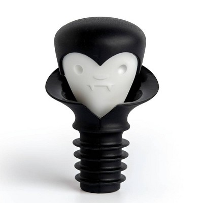 OTOTO Count Corkula Wine Stopper and Pourer Silicone Wine Accessory Black/White